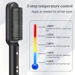 Dual-Use Horn Comb for Straightening and Curling Hair