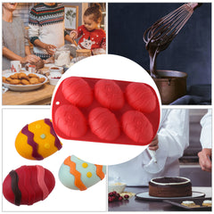 Silicone Baking Mold for Easter Egg Desserts (6 Cavities)
