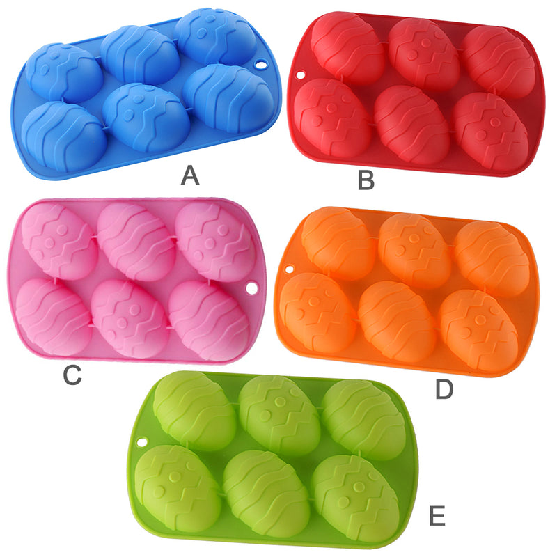 Silicone Baking Mold for Easter Egg Desserts (6 Cavities)