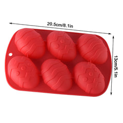 Silicone Baking Mold for Easter Egg Desserts (6 Cavities)