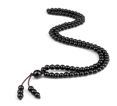 Men's Natural Stone Malachite 108 Beaded Necklace