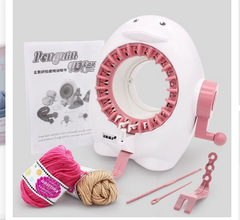 Kids DIY 40 Needle Knitting Machine with Penguin Counter