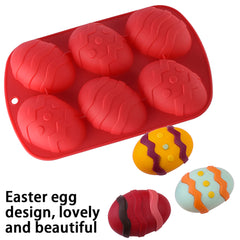 Silicone Baking Mold for Easter Egg Desserts (6 Cavities)
