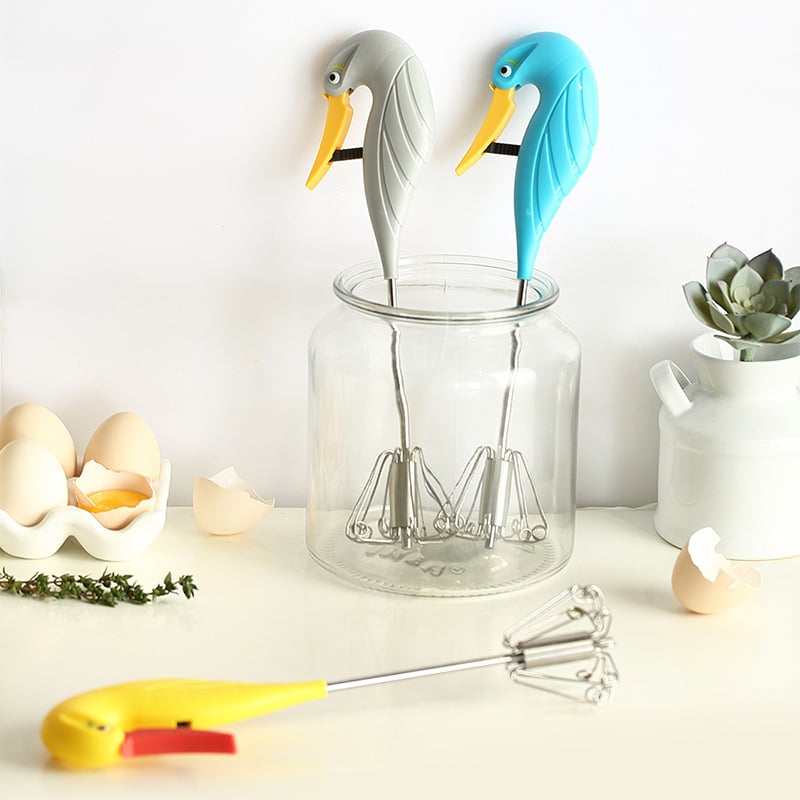 Stainless Steel Semi-Automatic Kitchen Whisk