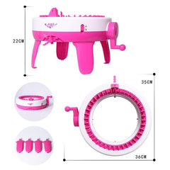Kids DIY 40 Needle Knitting Machine with Penguin Counter